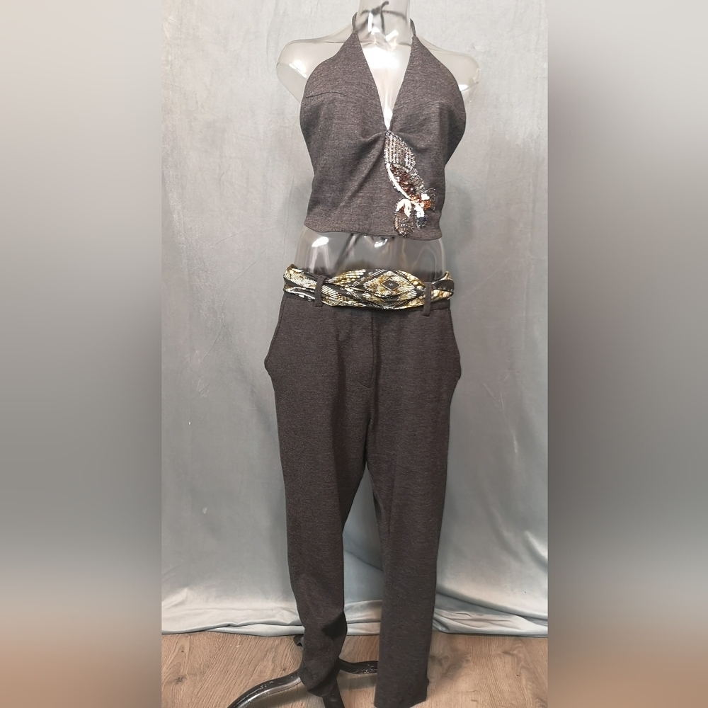 Vintage carrot-top wool cropped trousers